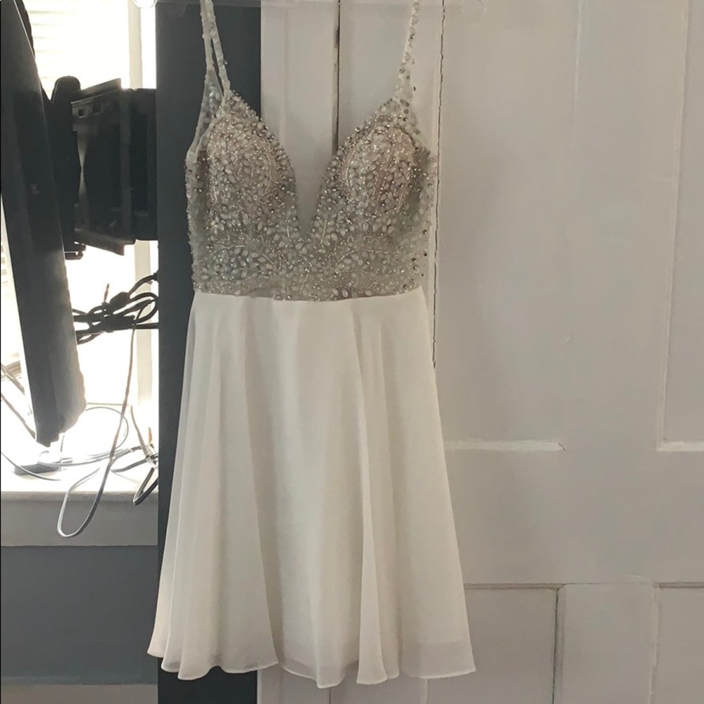 White prom or formal dress
